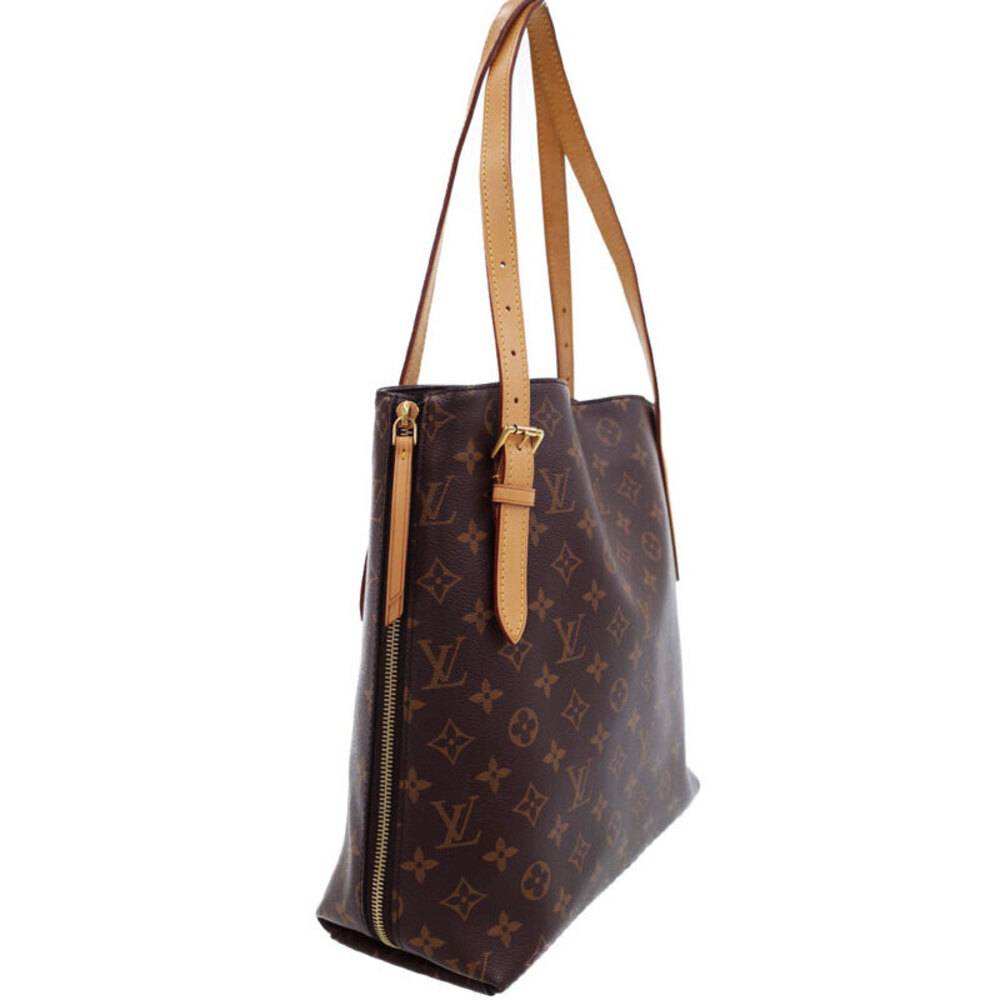 Louis Vuitton Monogram Voltaire Leather Bag Tote Brown